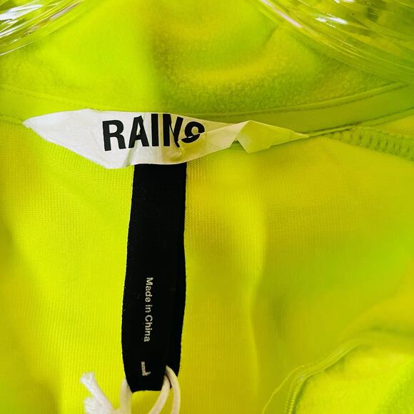Rains Lime Half Zip Fleece Top WOmen's Large - Picture 4 of 10